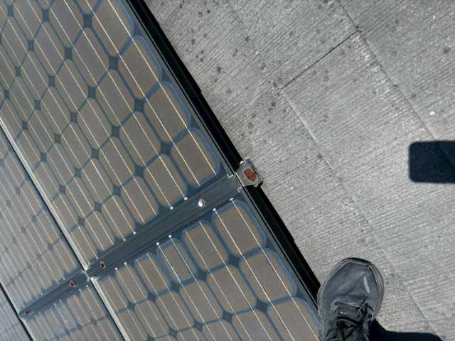 架台金具のサビ確認